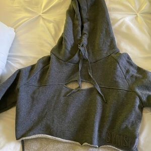 Gymshark Cropped Raw Hem Hoodie